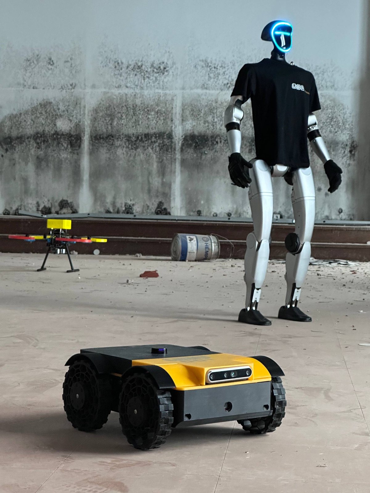 UGV, UAV and G1 during testing in Leiria